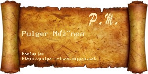 Pulger Mínea névjegykártya